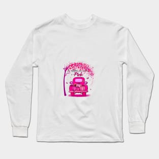 In October We Wear Pink - Breast Cancer Survivor Support Long Sleeve T-Shirt